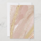 Elegant roze bruiloft goudmarmer kaart (Achterkant)