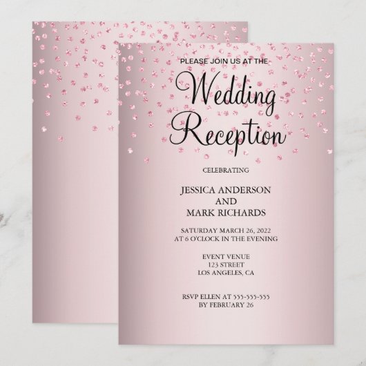 Elegant roze bruinbruidbruinbruistoestel kaart (Voorkant / Achterkant)