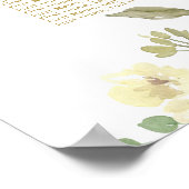 Elegant roze bruine bruinkoolzaadkaart poster (Hoek)