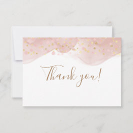 Elegant roze bruine glitter sparkles bedankt