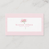 Elegant roze bruine peuterbloemen - Aangepaste bus Visitekaartje (Voorkant)