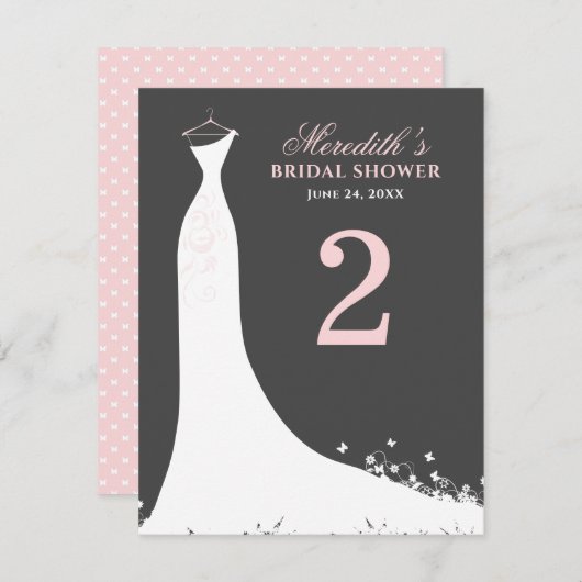 Elegant roze bruinkool bruinkoolbruin kaart (Voorkant / Achterkant)