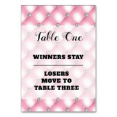 Elegant roze Bunco nummer één Kaart (Achterkant)