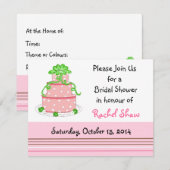 Elegant Roze Cake Bridal Shower Kaart (Voorkant / Achterkant)