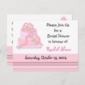 Elegant Roze Cake Bridal Shower Kaart (Voorkant / Achterkant)