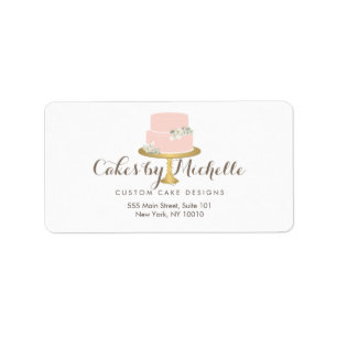 Elegant roze Cake met Florals Cake Decorting Etiket