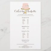 Elegant roze Cake met Florals Cake Decorting Flyer (Voorkant)