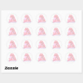 Elegant roze Cake Ronde Sticker (Vel)