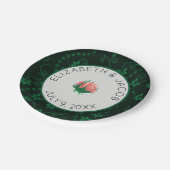 Elegant roze Camellia Wedding Papieren Bordje (Gekanteld)