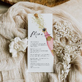 Elegant Roze Champagne Thema Menu Kaart