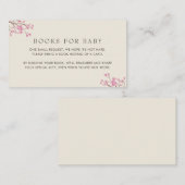 Elegant roze Cherry Blossom Books for Baby Informatiekaartje (Voorkant / Achterkant)