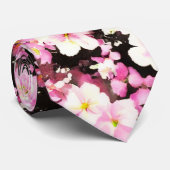 Elegant roze Cherry Blossom Floral Stropdas (Opgerold)