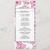 Elegant roze Cherry Blossom Floral Waterverf Menu (Voorkant)