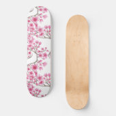 Elegant roze Cherry Blossom Floral Waterverf Persoonlijk Skateboard (Voorkant)