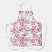 Elegant roze Cherry Blossom Floral Waterverf Schort (Voorkant)