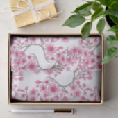 Elegant roze Cherry Blossom Floral Waterverf Tissuepapier (Geschenk)
