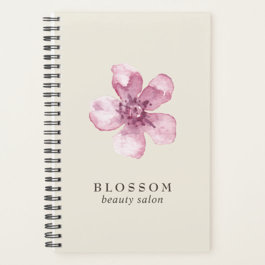 Elegant roze Cherry Blossom Flower Business Planner (Voorkant)