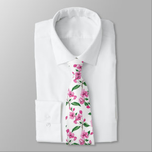 Elegant roze Cherry Blossom Necktie Stropdas