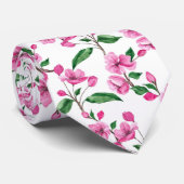 Elegant roze Cherry Blossom | Necktie Stropdas (Opgerold)