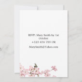 Elegant roze Cherry Blossom Rehearsal Dinner Kaart (Achterkant)
