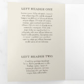 Elegant roze Cherry Blossom Salon Trifold Brochure Drieluik Kaart (Binnenzijde eerst)