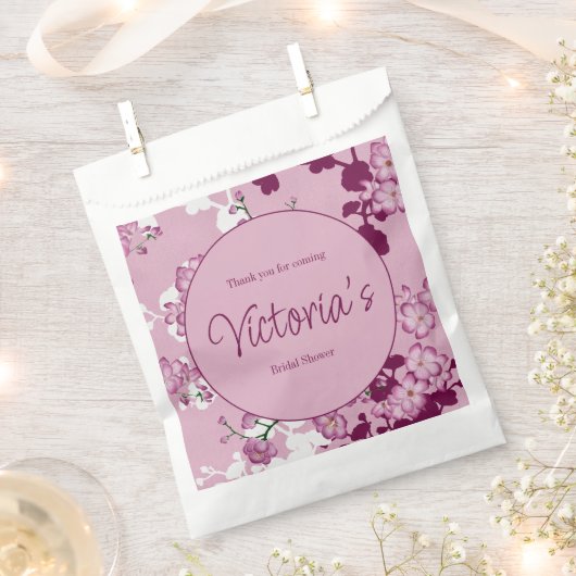Elegant roze Cherry Blossom vanmiddag Tea Bedankzakje (Geknipt)
