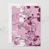 Elegant roze Cherry Blossom vanmiddag Tea Kaart (Achterkant)
