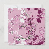 Elegant roze Cherry Blossom vanmiddag Tea Square Kaart (Achterkant)