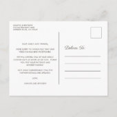 Elegant roze Cherry Blossom Wedding Postponement Aankondigingskaart (Achterkant)