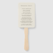 Elegant roze Cherry Blossom Wedding Programme Handwaaier (Achterkant)