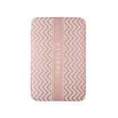 Elegant roze Chevron Pattern Girly Faux Roos Gold Badmat (Voorkant Verticaal)