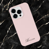 Elegant Roze & Chique Script Monogram iPhone Hoesje
