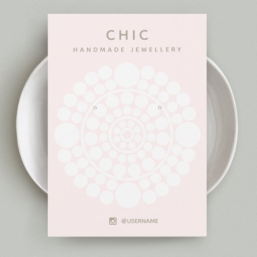 Elegant roze Circle Motif die Kaart voor verhardin