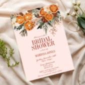 Elegant roze Citrus Floral Vrijgezellenfeest Kaart