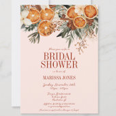 Elegant roze Citrus Floral Vrijgezellenfeest Kaart