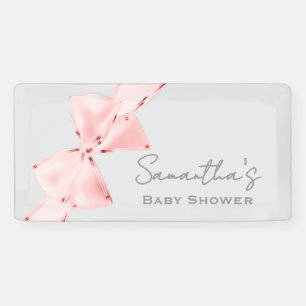 Elegant Roze Coquette Bow Baby shower Spandoek