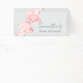 Elegant Roze Coquette Bow Baby shower Spandoek (Insitu)