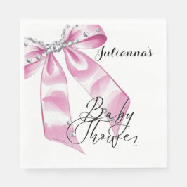 Elegant Roze Coquette Meisje Baby shower Servet