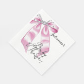 Elegant Roze Coquette Meisje Baby shower Servet (Hoek)