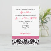 Elegant roze Corporate party Invitation Kaart (Staand voorkant)