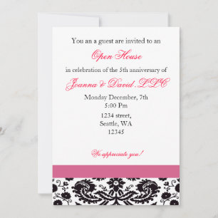 Elegant roze Corporate party Invitation Kaart