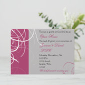elegant roze Corporate party Invitation Kaart (Staand voorkant)