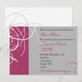 elegant roze Corporate party Invitation Kaart (Voorkant / Achterkant)