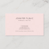 Elegant roze, creatief design, professionele basis visitekaartje (Achterkant)