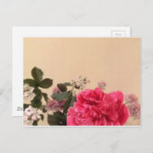 Elegant roze crème Floral Briefkaart (Voorkant / Achterkant)