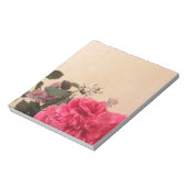 Elegant roze crème Floral Notitieblok (Linkerzijde)