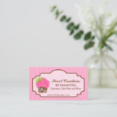 Elegant Roze Cupcake bakkerij Visitekaartje (Staand voorkant)
