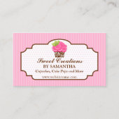 Elegant Roze Cupcake bakkerij Visitekaartje (Voorkant)