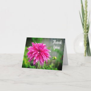 Elegant Roze Dahlia Tuin Bloem Bedankkaart