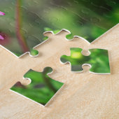 Elegant Roze Dahlia Tuinbloem Motivatie Legpuzzel (Zijkant)